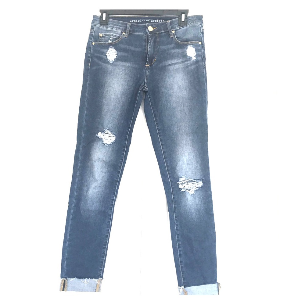 Articles of Society distressed skinny jeans sz 27